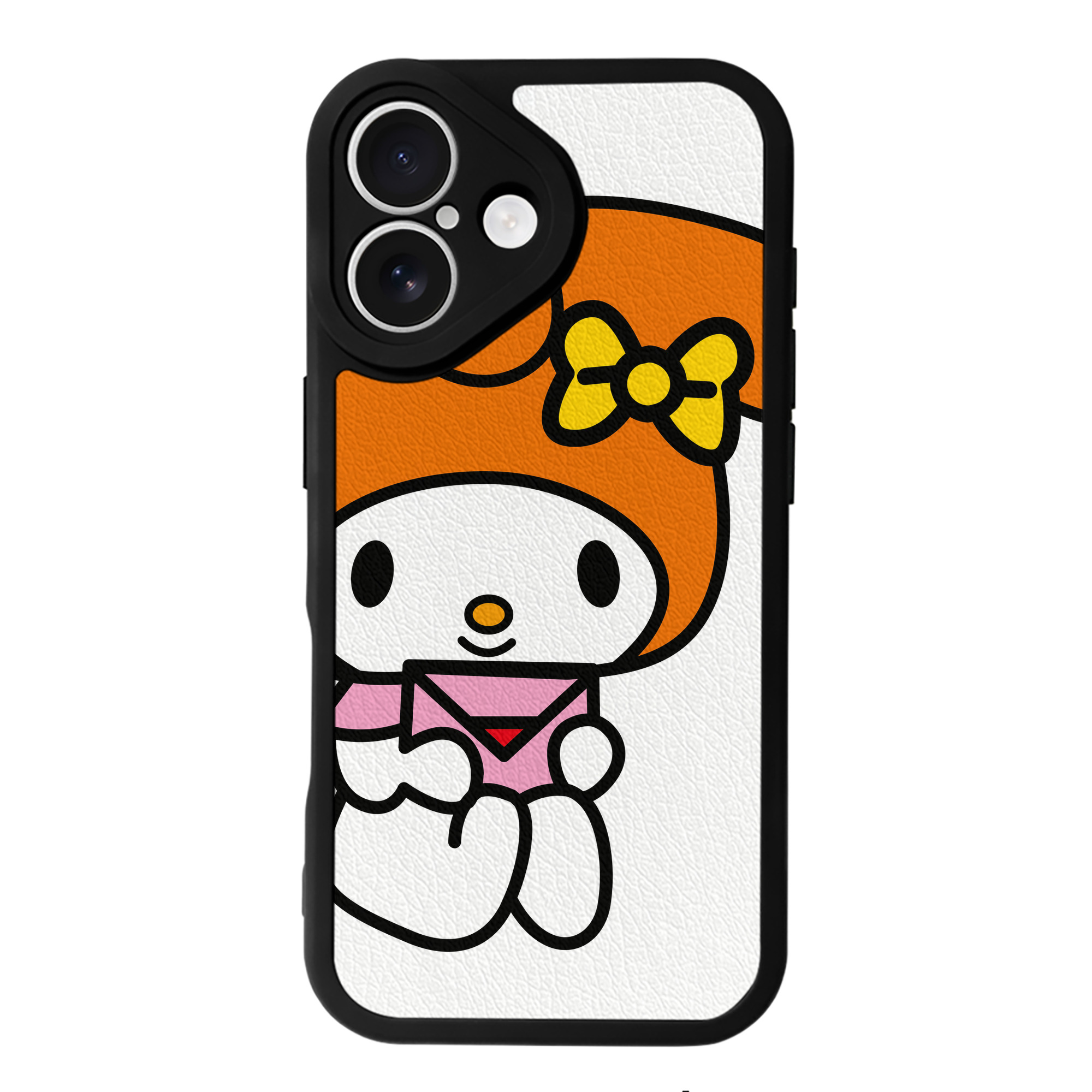 （画像用） Hello Kitty ハローキティ 【iPhone 16シリーズ対応】シリコンスマホケース（レザー調） 材質：シリコン